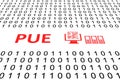 PUE concept binary code 3d Royalty Free Stock Photo