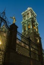 Puebla Cathedral at night - Puebla, Mexico Royalty Free Stock Photo