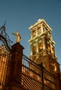 Puebla Cathedral at night in Puebla, Mexico Royalty Free Stock Photo