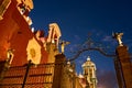 Puebla Cathedral at night - Puebla, Mexico Royalty Free Stock Photo