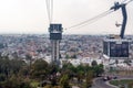 Puebla City and Aerial Tramway Royalty Free Stock Photo