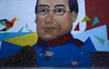 Puebla, Mexico-November 7, 2016: Revolution graffiti Royalty Free Stock Photo