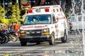 Puebla, Mexico - October 31, 2018. Ambulance car