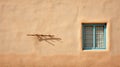 Pueblo Architecture: A Minimalist Window View In Hopi Art Style