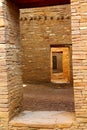 Ancient Puebloan Doorways and Masonry, Pueblo Bonito, Chaco Canyon National Historical Park, New Mexico, USA Royalty Free Stock Photo