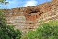 Montezuma Castle National Monument with Sinagua Cliff Dwelling, Southwest Desert, Arizona Royalty Free Stock Photo