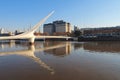 Puente de la Mujer, spanish for Woman`s Bridge over Rio de la Plata river, Puerto Madero, Buenos Aires, Argentina Royalty Free Stock Photo