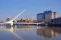 Puente de la Mujer, spanish for Woman`s Bridge over Rio de la Plata river, Puerto Madero, Buenos Aires, Argentina Royalty Free Stock Photo