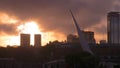 Puente De La Mujer at sunset, Buenos Aires, Argentina Royalty Free Stock Photo