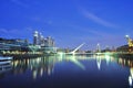 Puente de la Mujer (Womens Bridge), is a rotating footbridge for Dock 3 of the Puerto Madero district of Buenos Aires,