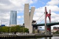 Puente de la Salve in the city of Bilbao crossing the estuary. Royalty Free Stock Photo