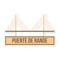 puente de rande. Vector illustration decorative design