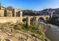 Puente de San Martin bridge over the Tajo river in Toledo, Spain Royalty Free Stock Photo