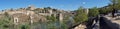 Panorama of Puente de San Martin bridge in Toledo, Spain Royalty Free Stock Photo