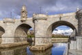 Puente de Toledo over the river Manzanares in the park of Madrid river