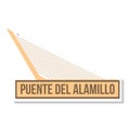 puente del alamillo. Vector illustration decorative design