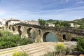 Puente la Reina Bridge over the Arga River. Puente la Reina, Navarra, Spain.