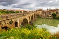 Puente la Reina bridge arga navarre spain Royalty Free Stock Photo