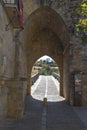 Puente la Reina, Spain - 31 Aug, 2022: Arches of the roman Puente la Reina foot bridge, Navarre, Spain Royalty Free Stock Photo