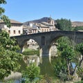 Puente la Reina, Spain - 31 Aug, 2022: Arches of the roman Puente la Reina foot bridge, Navarre, Spain Royalty Free Stock Photo