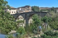 Puente la Reina, Spain - 31 Aug, 2022: Arches of the roman Puente la Reina foot bridge, Navarre, Spain Royalty Free Stock Photo