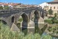 Puente la Reina, Spain - 31 Aug, 2022: Arches of the roman Puente la Reina foot bridge, Navarre, Spain Royalty Free Stock Photo