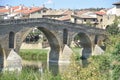 Puente la Reina, Spain - 31 Aug, 2022: Arches of the roman Puente la Reina foot bridge, Navarre, Spain Royalty Free Stock Photo