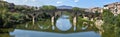 Puente la Reina, Spain - 31 Aug, 2022: Arches of the roman Puente la Reina foot bridge, Navarre, Spain Royalty Free Stock Photo