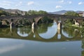 Puente la Reina, Spain - 31 Aug, 2022: Arches of the roman Puente la Reina foot bridge, Navarre, Spain Royalty Free Stock Photo