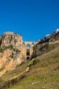 Puente Nuevo Bridge, Ronda, Province Malaga, Andalusia, Spain. Copy space for text Royalty Free Stock Photo