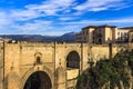 Puente Nuevo New Bridge, built in 1793, span the 120-metre deep gorge that carries the Guadalevin River