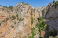 The Puente Nuevo or New Bridge with the Guadalevin gorge Royalty Free Stock Photo