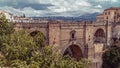 The Puente Nuevo New Bridge over Guadalevin River in Ronda Royalty Free Stock Photo