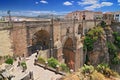 The Puente Nuevo spanning the El Tago Gorge above the River Guadalevin, Ronda, Andalucia, Spain Royalty Free Stock Photo