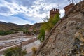 Puente Sucre or Puente Mendes, an old suspension bridge built in 1890 spanning the Rio Pilcomayo in the Chuquisaca Department of Royalty Free Stock Photo