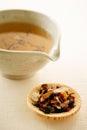 Puer tea in a traditional teacup