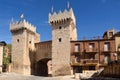 Puerta baja low door in medieval town of Daroca, Zaragoza prov Royalty Free Stock Photo