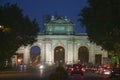 Puerta de Alcala at night, Madrid, Spain Royalty Free Stock Photo