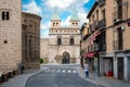 Puerta de Bisagra or Alfonso VI Gate in city of Toledo, Spain Royalty Free Stock Photo