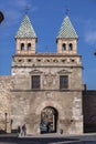 The Puerta de Bisagra Nueva is the best known city gate of Toledo, Spain