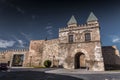 The Puerta de Bisagra Nueva is the best known city gate of Toledo, Spain