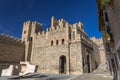 The Puerta de Bisagra Nueva is the best known city gate of Toledo, Spain