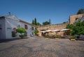 Puerta de Sevilla Gate and Square at San Basilio - Cordoba, Andalusia, Spain Royalty Free Stock Photo