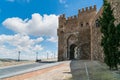 Puerta de ValmardÃÂ³n in the historic city of Toledo with nice sk