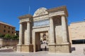 Puerta del Puente. Cordoba, Andalusia. Spain. Columns, arch. Royalty Free Stock Photo