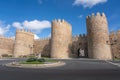 Puerta del Puente Gate at Avila Medieval Walls - Avila, Spain Royalty Free Stock Photo