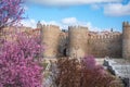 Puerta del Puente Gate at Avila Medieval Walls - Avila, Spain Royalty Free Stock Photo