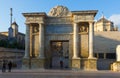 Puerta del Puente is Renaissance gate in Cordoba Royalty Free Stock Photo