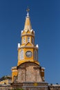 Puerta del Reloj, main city gate of the historic center of Cartagena de Indias, in Colombia Royalty Free Stock Photo