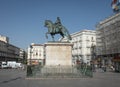 Puerta del sol heart of the city madrid horse statue